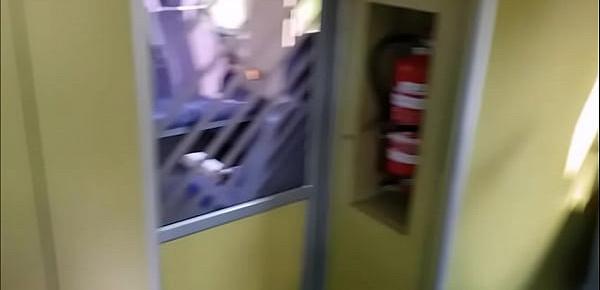  Horny teen slut fucked in public on the train!
